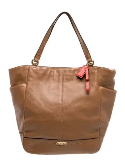 Pre-owned Coach Leather Tote In Brown