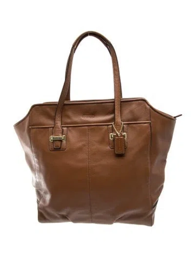 Pre-owned Coach Leather Tote In Brown