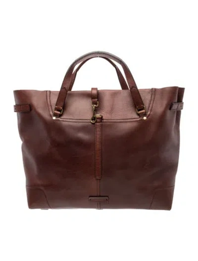 Pre-owned Coach Leather Tote In Brown