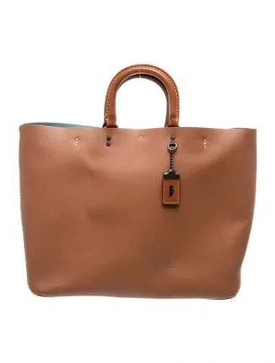 Pre-owned Coach Leather Tote In Brown
