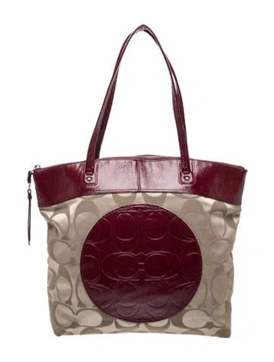 Pre-owned Coach Leather Tote In Brown