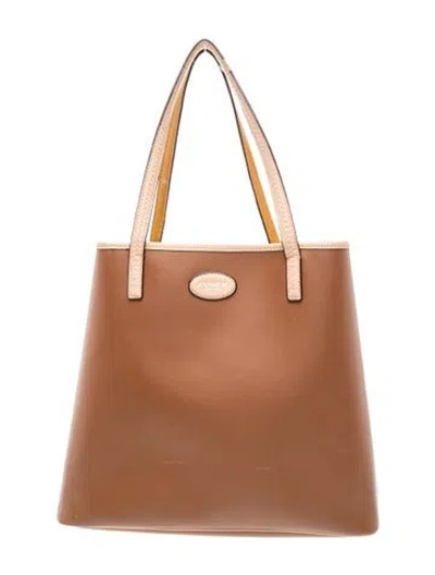 Pre-owned Coach Leather Tote In Brown