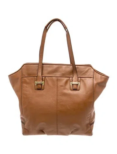 Pre-owned Coach Leather Tote In Brown