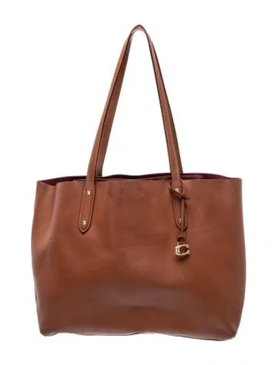 Pre-owned Coach Leather Tote In Brown