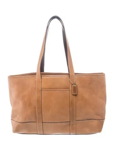 Pre-owned Coach Leather Tote In Brown