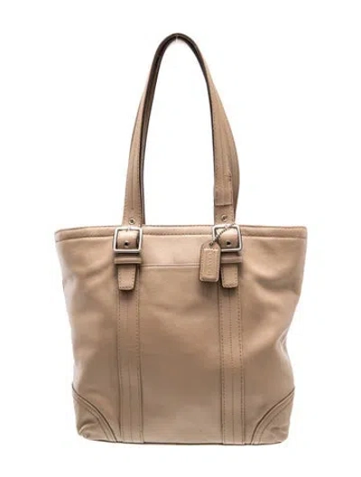 Pre-owned Coach Leather Tote In Brown