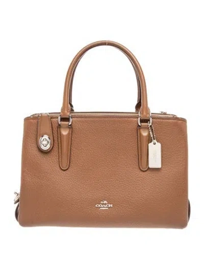 Pre-owned Coach Leather Tote In Brown