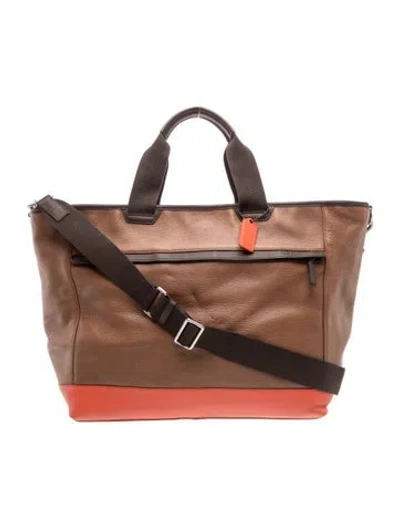 Pre-owned Coach Leather Tote In Brown