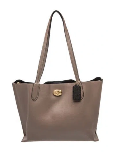 Pre-owned Coach Leather Tote In Brown