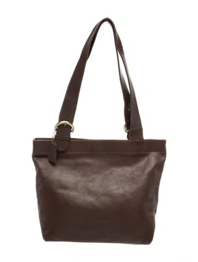Pre-owned Coach Leather Tote In Brown