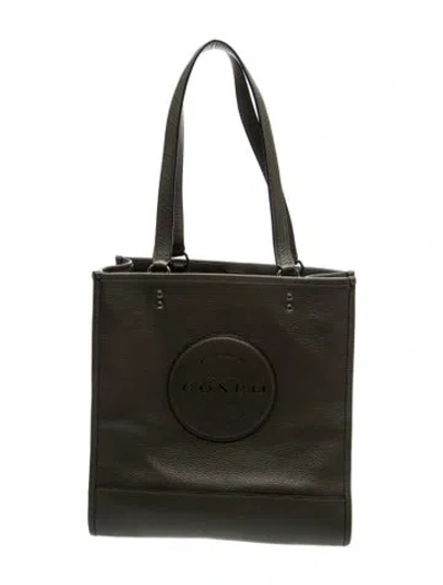 Pre-owned Coach Leather Tote In Green