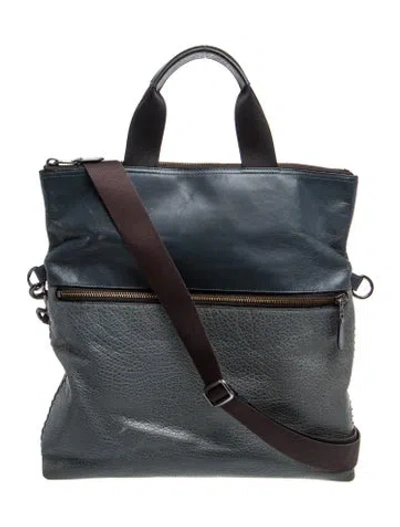 Pre-owned Coach Leather Tote In Grey