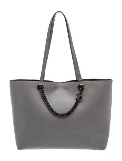 Pre-owned Coach Leather Tote In Grey