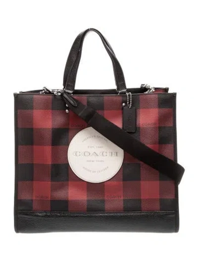 Pre-owned Coach Leather Tote In Multicolor