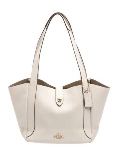 Pre-owned Coach Leather Tote In Neutral