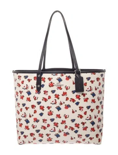 Pre-owned Coach Leather Tote In Neutral