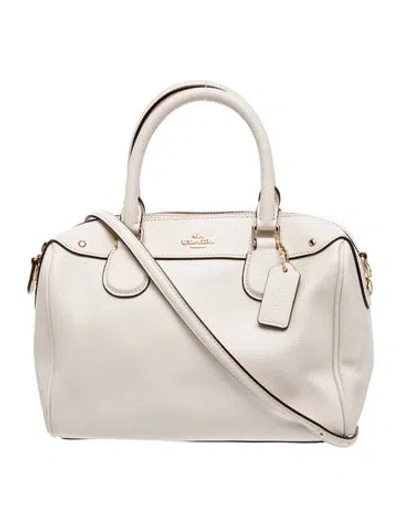 Pre-owned Coach Leather Tote In Neutral