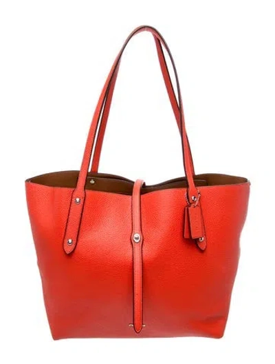 Pre-owned Coach Leather Tote In Orange