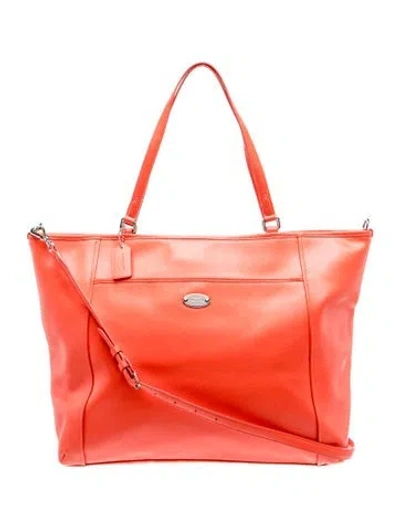 Pre-owned Coach Leather Tote In Orange