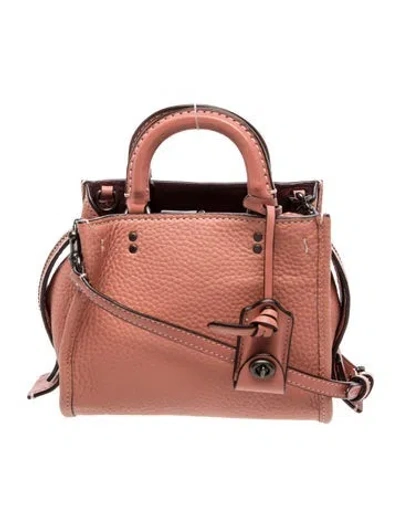Pre-owned Coach Leather Tote In Pink