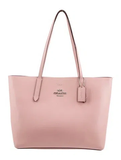 Pre-owned Coach Leather Tote In Pink