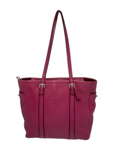 Pre-owned Coach Leather Tote In Pink