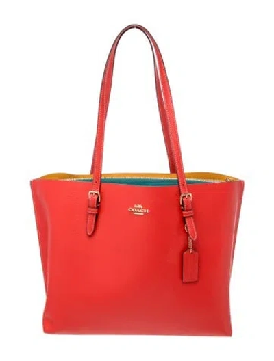 Pre-owned Coach Leather Tote In Pink
