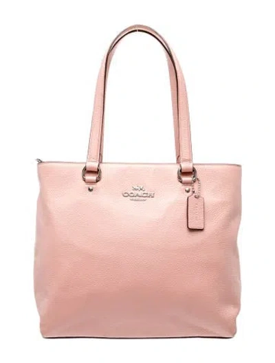 Pre-owned Coach Leather Tote In Pink