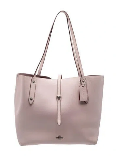 Pre-owned Coach Leather Tote In Pink