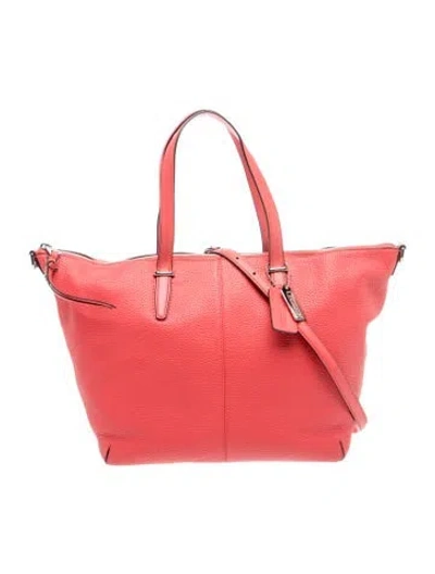Pre-owned Coach Leather Tote In Pink