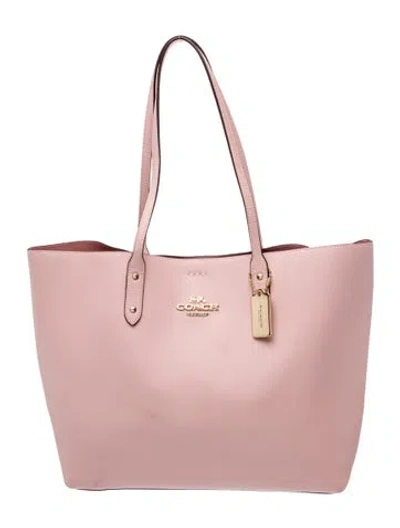 Pre-owned Coach Leather Tote In Pink
