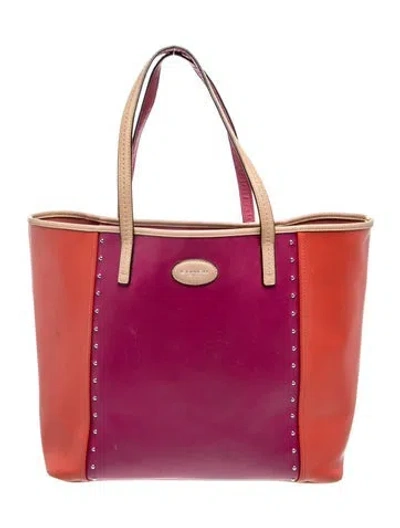 Pre-owned Coach Leather Tote In Pink