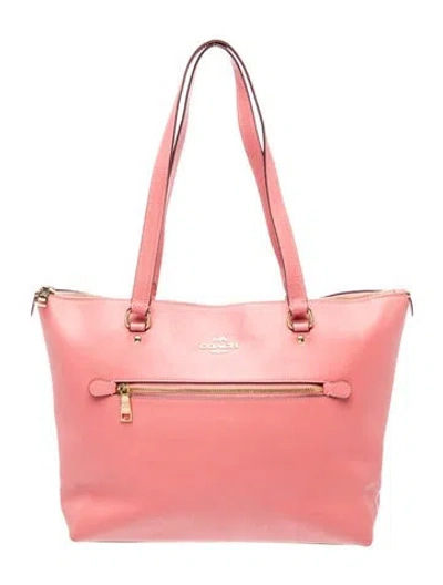 Pre-owned Coach Leather Tote In Pink