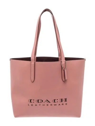 Pre-owned Coach Leather Tote In Pink