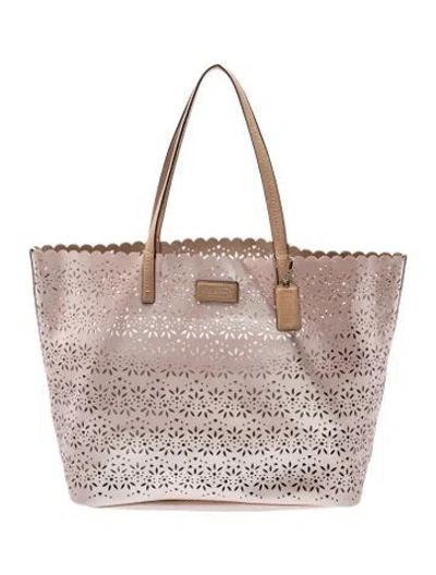 Pre-owned Coach Leather Tote In Pink