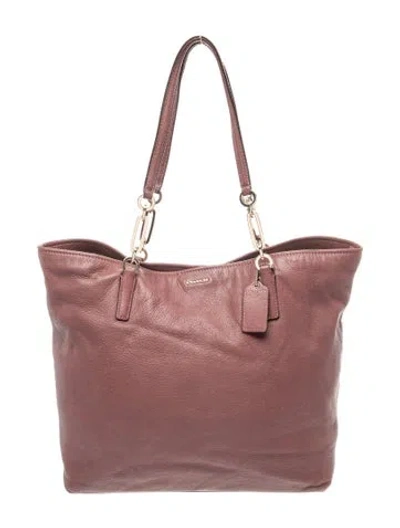 Pre-owned Coach Leather Tote In Pink