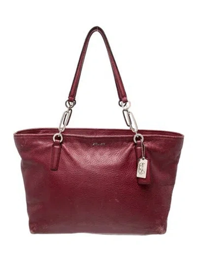 Pre-owned Coach Leather Tote In Red
