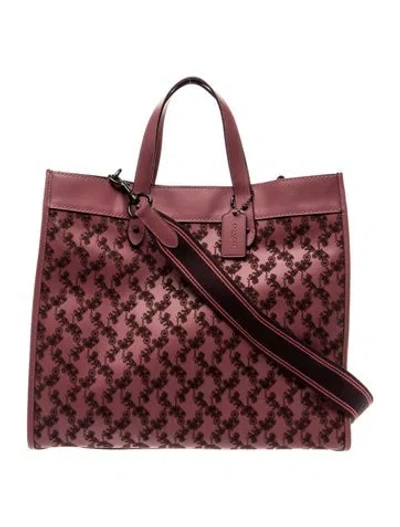 Pre-owned Coach Leather Tote In Red