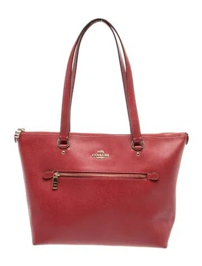 Pre-owned Coach Leather Tote In Red
