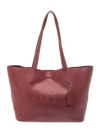 Pre-owned Coach Leather Tote In Red