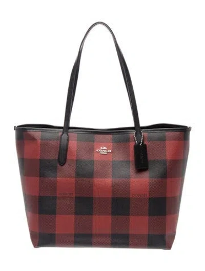 Pre-owned Coach Leather Tote In Red