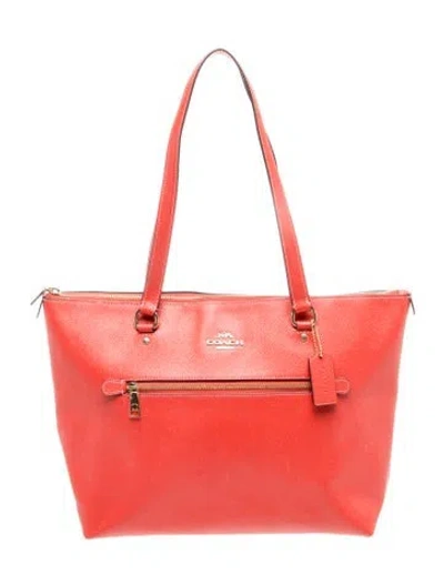 Pre-owned Coach Leather Tote In Red