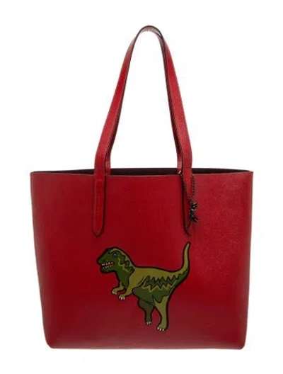 Pre-owned Coach Leather Tote In Red
