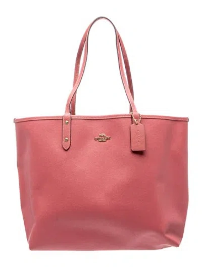 Pre-owned Coach Leather Tote In Red