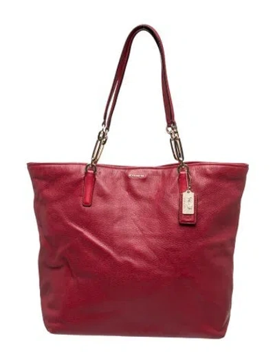 Pre-owned Coach Leather Tote In Red