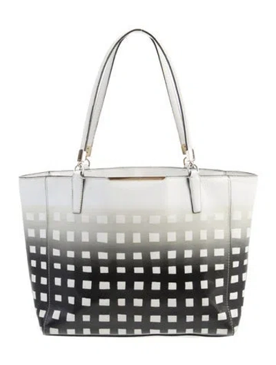 Pre-owned Coach Leather Tote In Silver