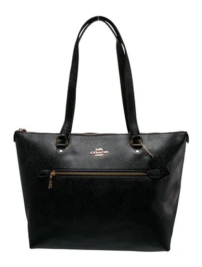 Pre-owned Coach Leather Tote W/ Tags In Black