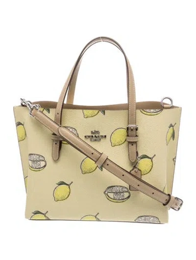 Pre-owned Coach Leather Tote W/ Tags In Green