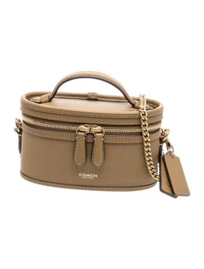 Pre-owned Coach Leather Trail Bag 15 In Neutral