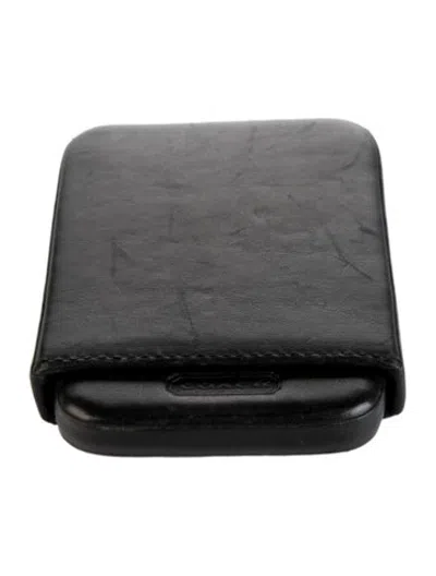 Pre-owned Coach Leather Travel Card Holder In Black